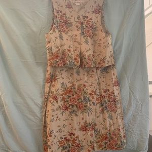 Wrap around skirt and matching vest